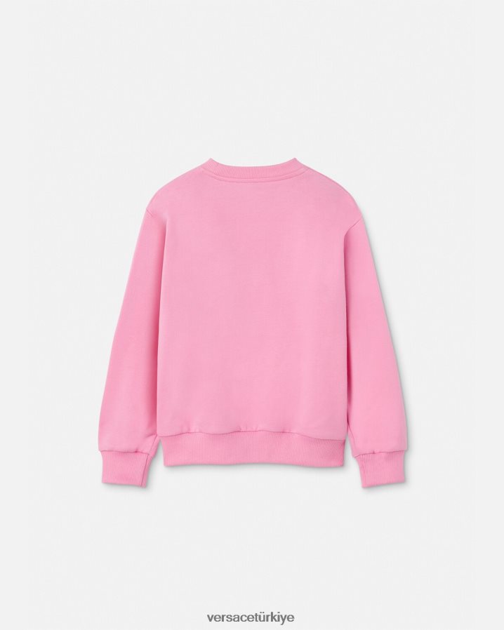 Versace kristal medusa kazak çocuklar pembe Giyim B0HHR82001