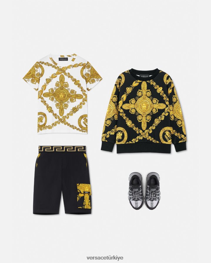 Versace maschera barok sweatshirt çocuklar Yazdır Giyim B0HHR82125