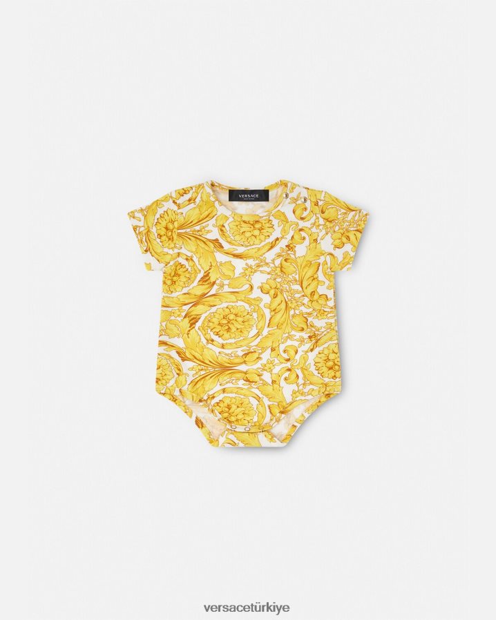 Versace barocco bebek tulumu çocuklar Yazdır Giyim B0HHR81829