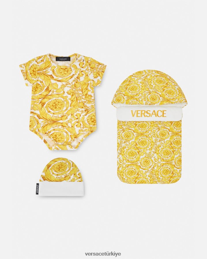 Versace barocco bebek tulumu çocuklar Yazdır Giyim B0HHR81829