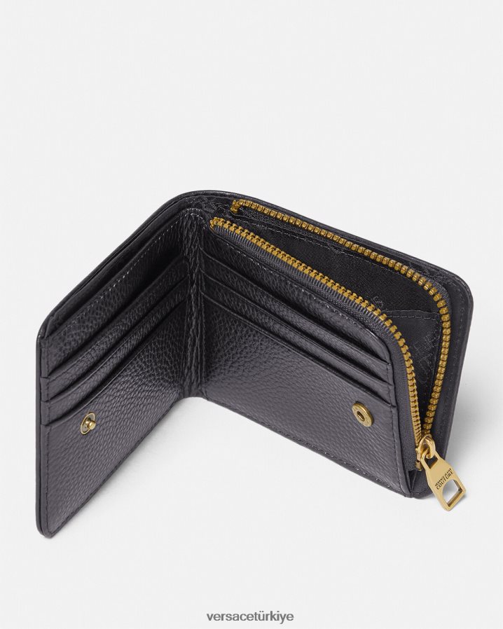 Versace logolu cüzdan erkekler siyah Aksesuarlar B0HHR82486