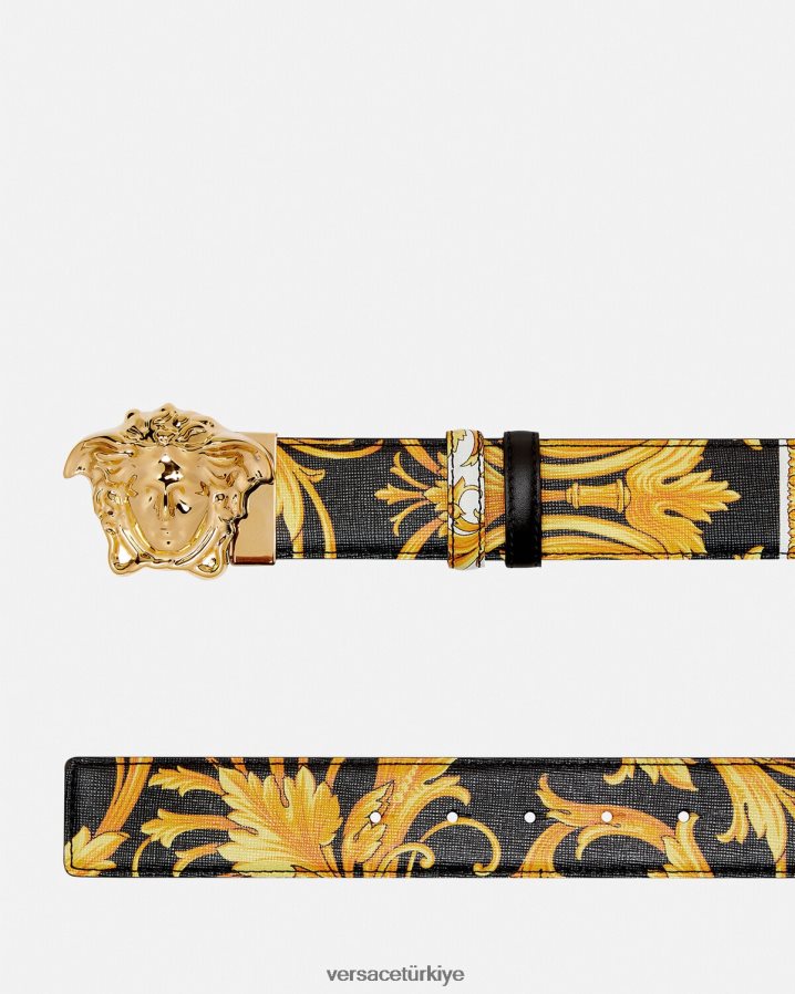 Versace barocco çift taraflı deri kemer erkekler Yazdır Aksesuarlar B0HHR81617