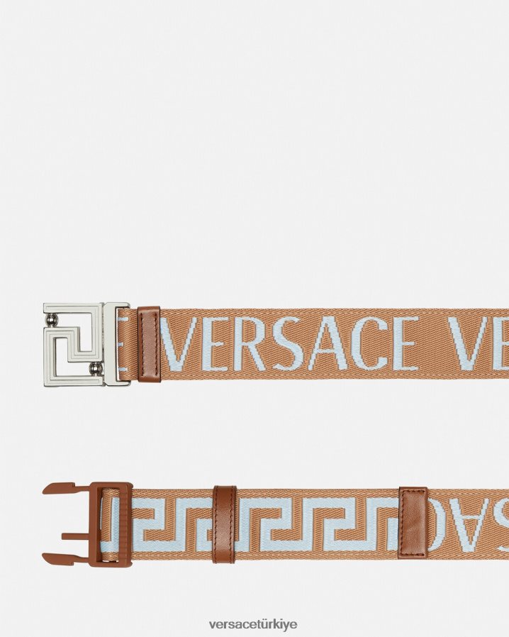 Versace tamamen ters çevrilebilir kemer erkekler bej Aksesuarlar B0HHR81613
