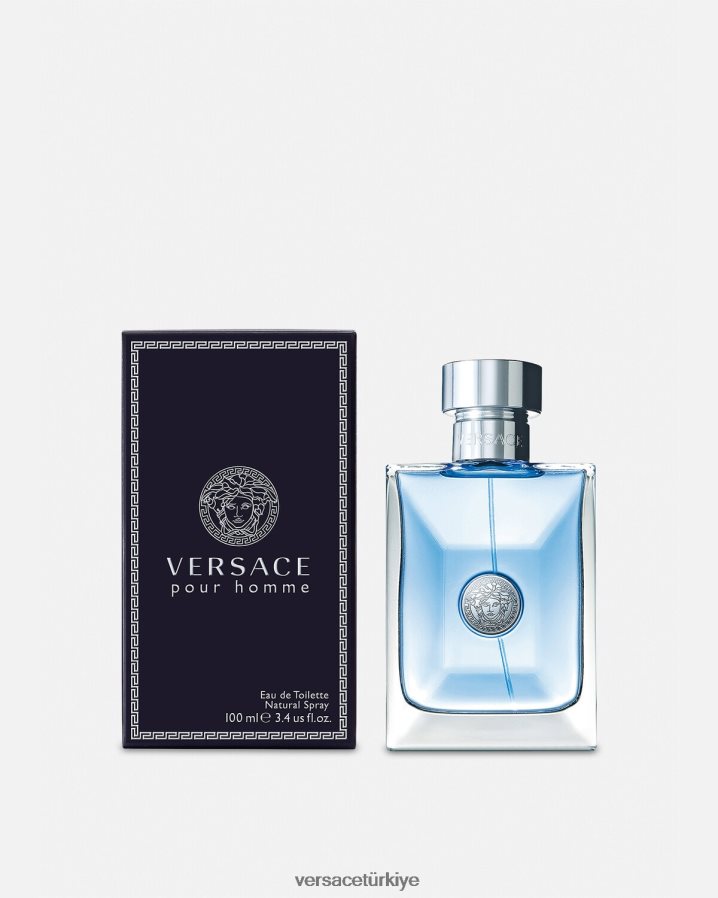 Versace homme edt 100 ml dökün erkekler mavi Aksesuarlar B0HHR81723