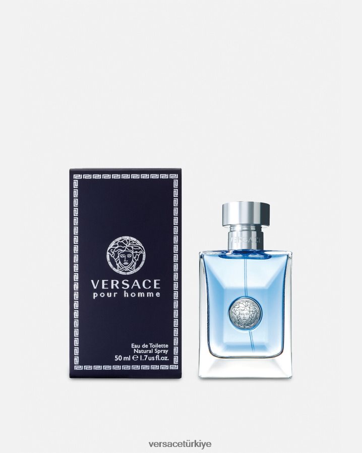 Versace homme edt 50 ml dökün erkekler mavi Aksesuarlar B0HHR81722