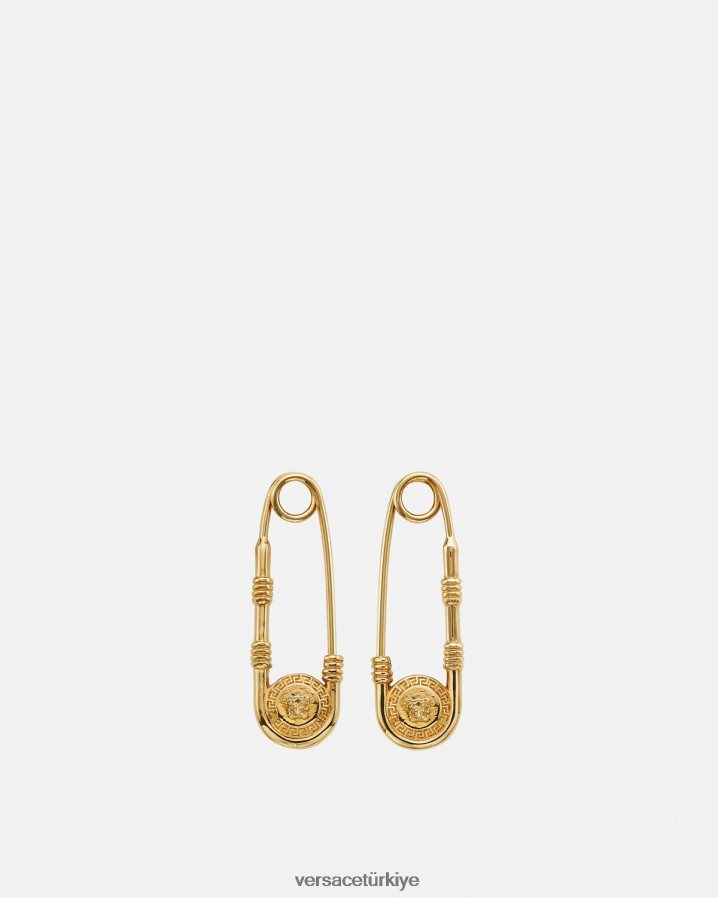 Versace emniyet pimi küpe erkekler altın Aksesuarlar B0HHR81690
