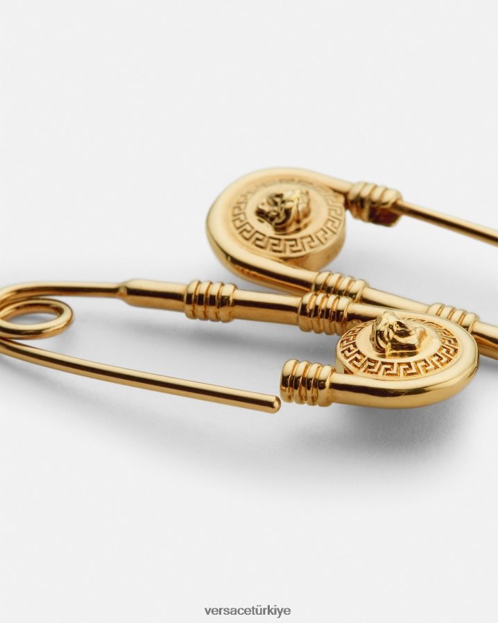 Versace emniyet pimi küpe erkekler altın Aksesuarlar B0HHR81690