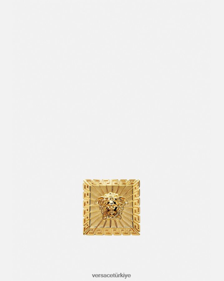 Versace medusa kare yüzük erkekler altın Aksesuarlar B0HHR81691