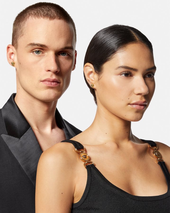 Versace medusa saplama küpe erkekler sıcak altın Aksesuarlar B0HHR81689