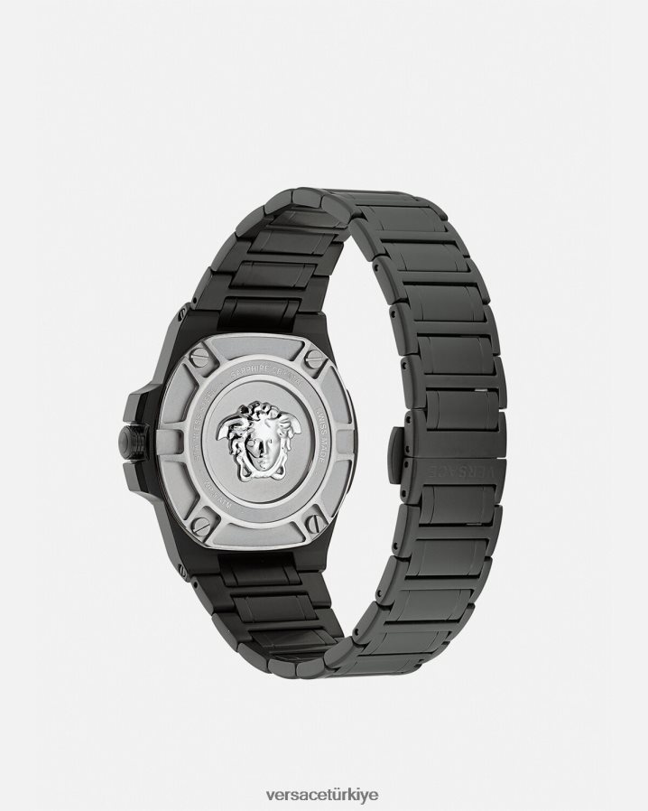 Versace greca reaksiyon izle erkekler siyah Aksesuarlar B0HHR81711