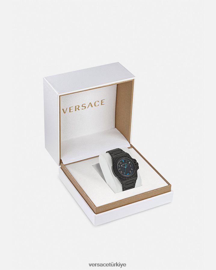 Versace greca reaksiyon izle erkekler siyah Aksesuarlar B0HHR81711