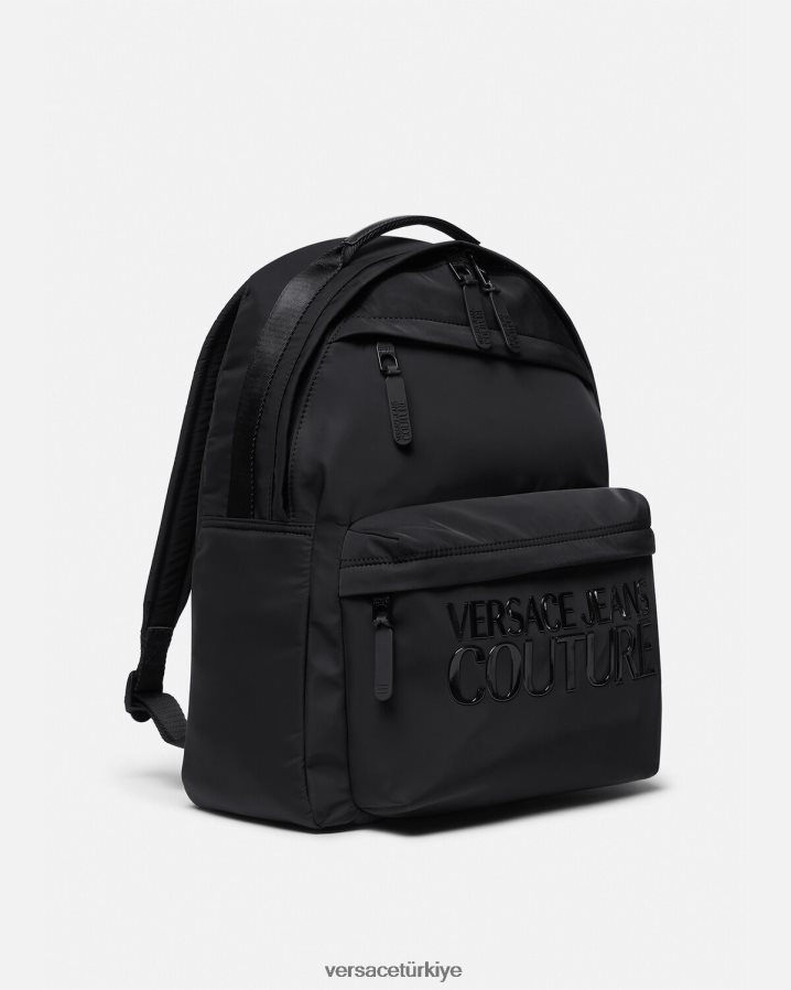 Versace logo couture sırt çantası erkekler siyah Aksesuarlar B0HHR82490