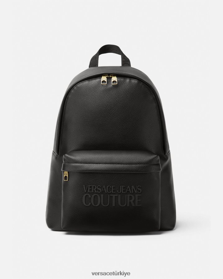 Versace logo sırt çantası erkekler siyah Aksesuarlar B0HHR82472
