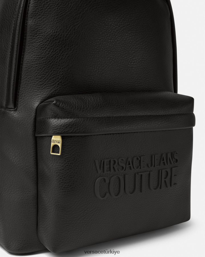 Versace logo sırt çantası erkekler siyah Aksesuarlar B0HHR82472