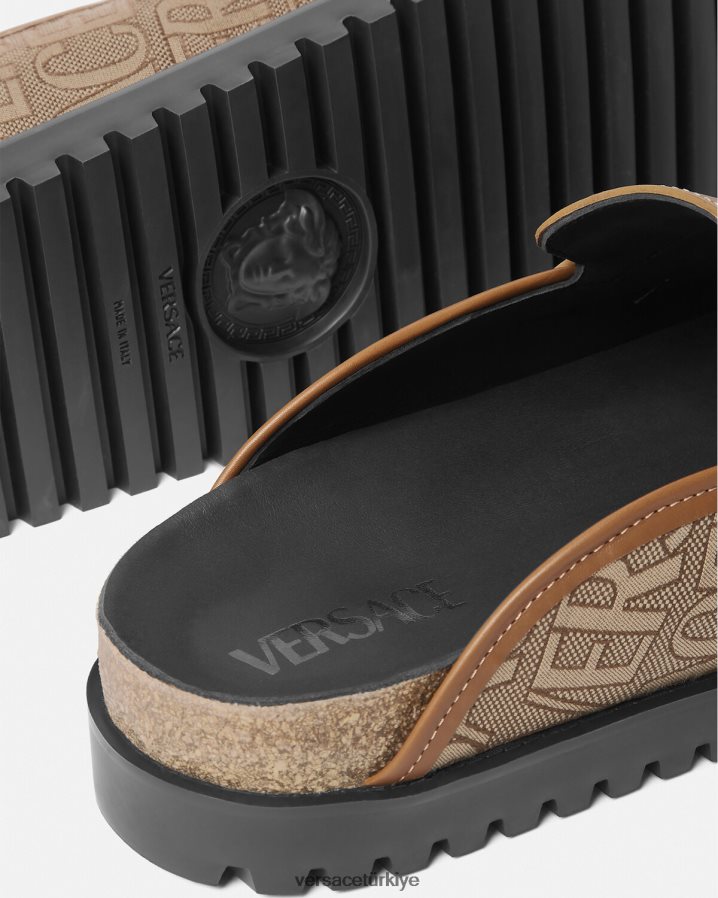 Versace her yerde medusa katırları erkekler kahverengi ayakkabı B0HHR81565