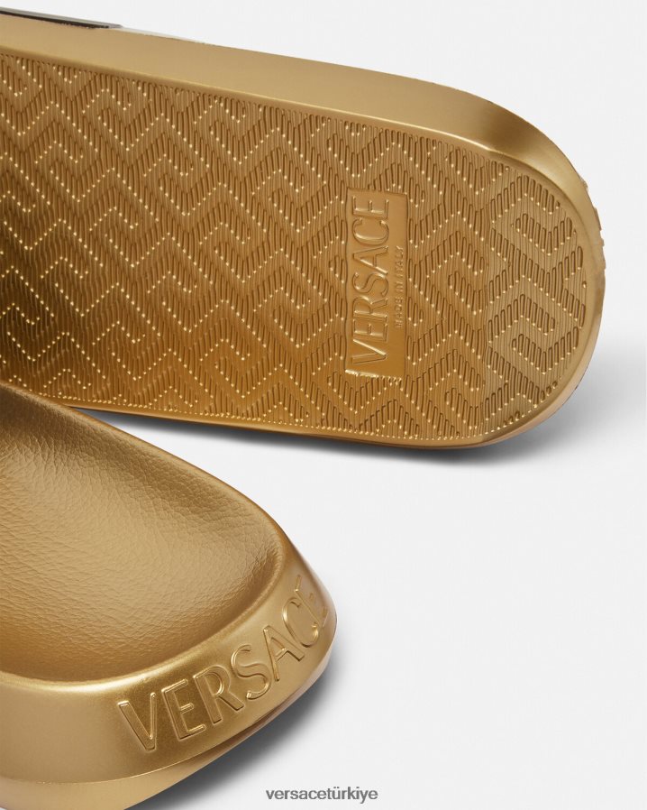 Versace la medusa kaydırakları erkekler siyah ayakkabı B0HHR81587