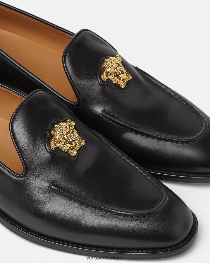 Versace la medusa terlik erkekler siyah ayakkabı B0HHR81569