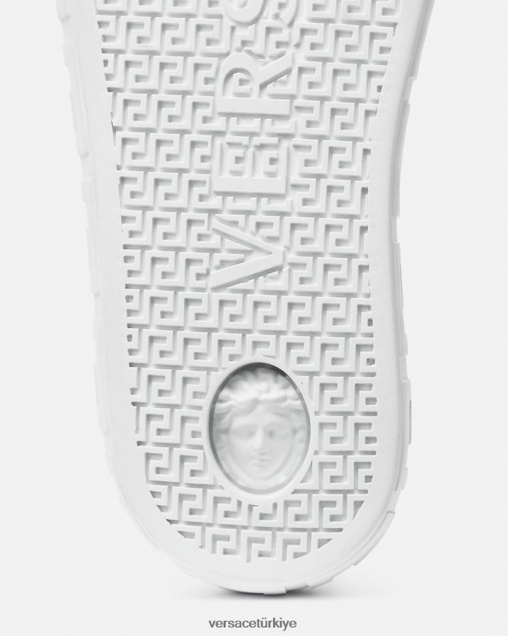 Versace Greca spor ayakkabıları erkekler Beyaz altın ayakkabı B0HHR81552