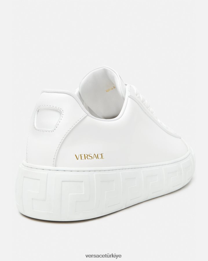 Versace Greca spor ayakkabıları erkekler beyaz ayakkabı B0HHR81533