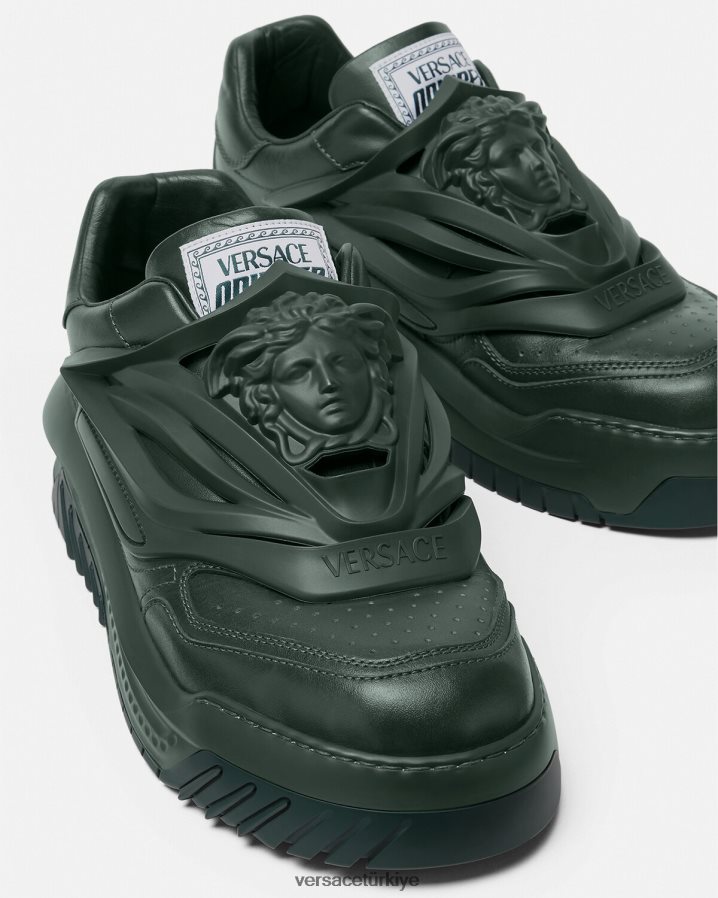 Versace Odissea spor ayakkabıları erkekler haki ayakkabı B0HHR81526