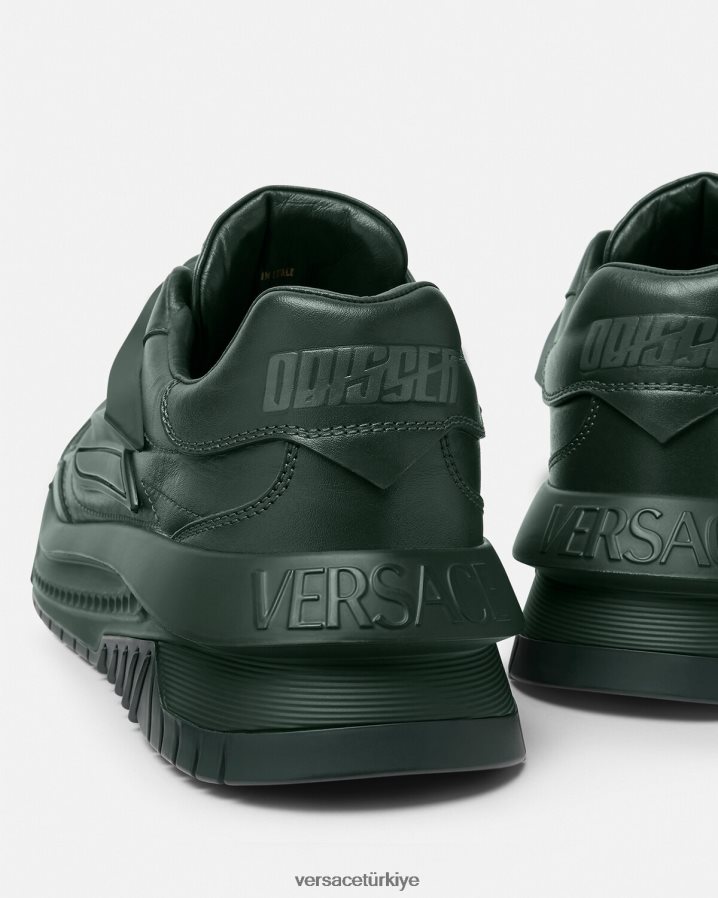 Versace Odissea spor ayakkabıları erkekler haki ayakkabı B0HHR81526