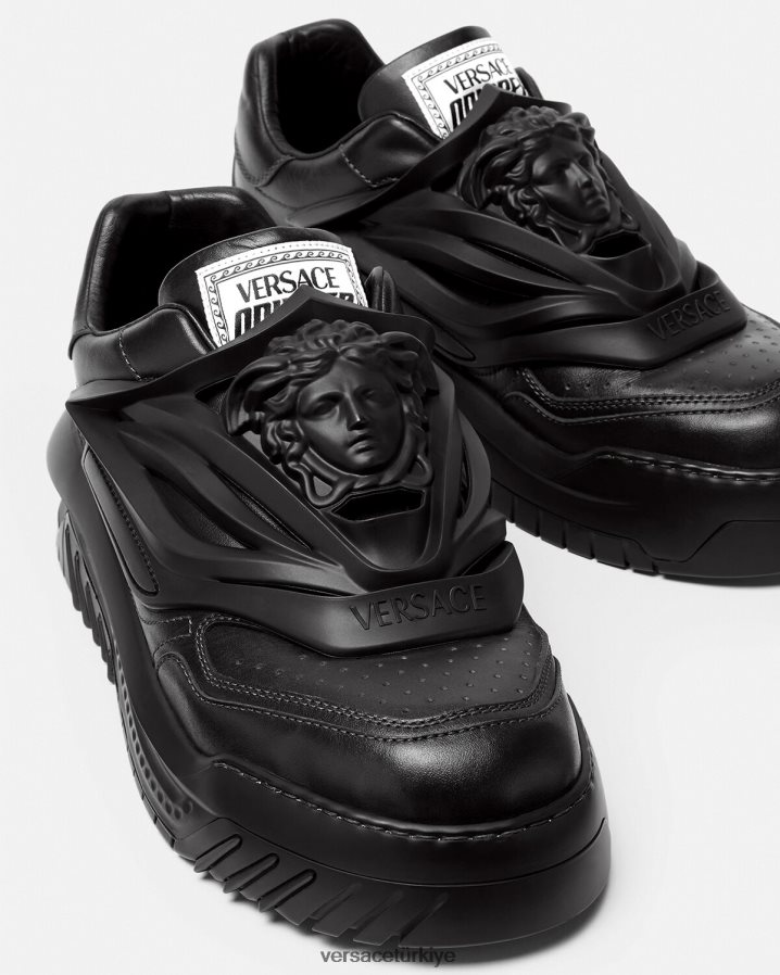 Versace Odissea spor ayakkabıları erkekler siyah ayakkabı B0HHR81519