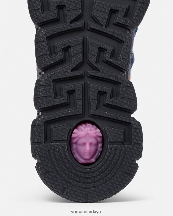 Versace barocco 660 trigreca spor ayakkabı erkekler mavi ayakkabı B0HHR81542