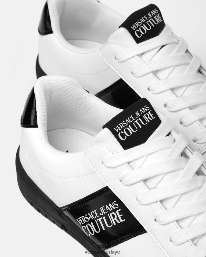 Versace brooklyn logolu spor ayakkabı erkekler beyaz ayakkabı B0HHR82453