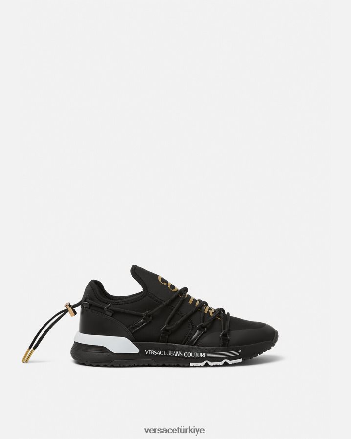 Versace dinamik spor ayakkabı erkekler siyah altın ayakkabı B0HHR82446