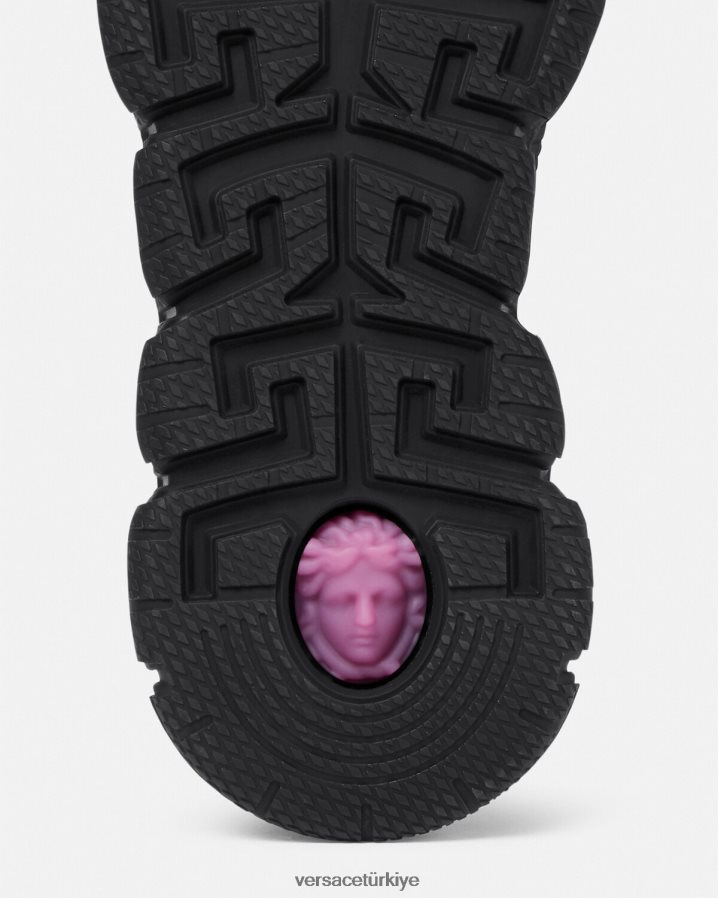 Versace çivili trigreca spor ayakkabı erkekler siyah ayakkabı B0HHR81544