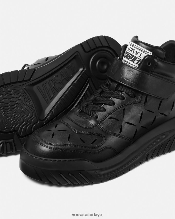 Versace kesilmiş odissea spor ayakkabıları erkekler siyah ayakkabı B0HHR81540