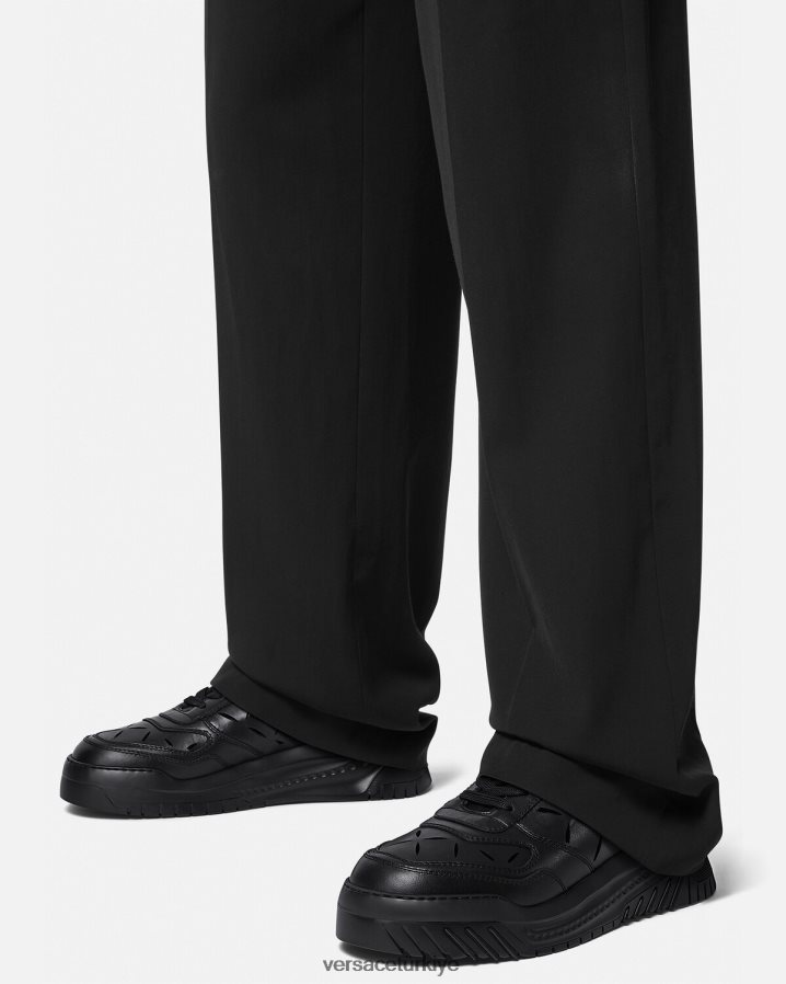 Versace kesilmiş odissea spor ayakkabıları erkekler siyah ayakkabı B0HHR81540
