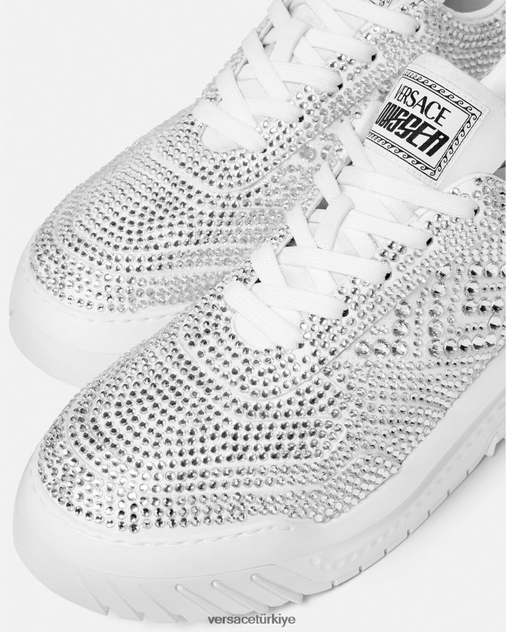 Versace kristal odissea spor ayakkabı erkekler beyaz ayakkabı B0HHR81534