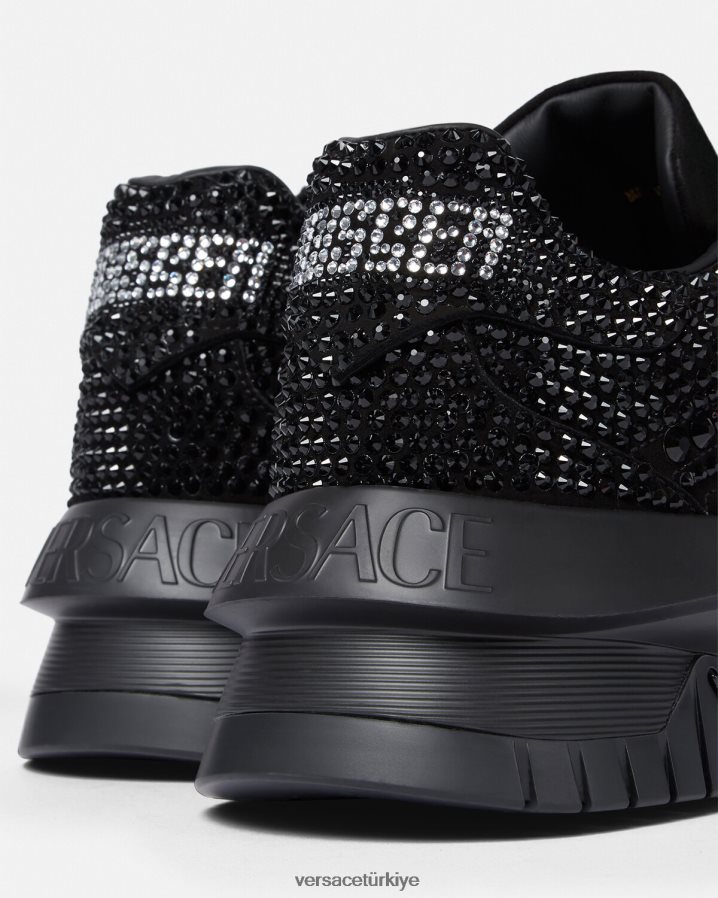 Versace kristal odissea spor ayakkabı erkekler siyah ayakkabı B0HHR81535