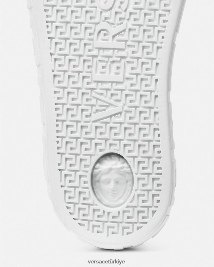 Versace logo greca spor ayakkabı erkekler Beyaz altın ayakkabı B0HHR81549