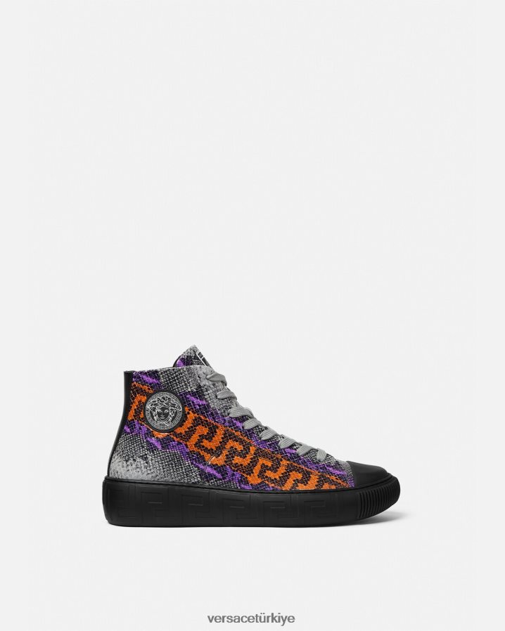 Versace python greca desenli spor ayakkabı erkekler tek renk ayakkabı B0HHR81554