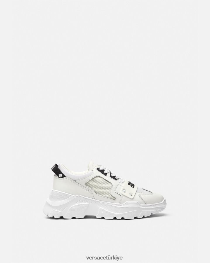 Versace speedtrack logo eğitmenleri erkekler beyaz ayakkabı B0HHR82449