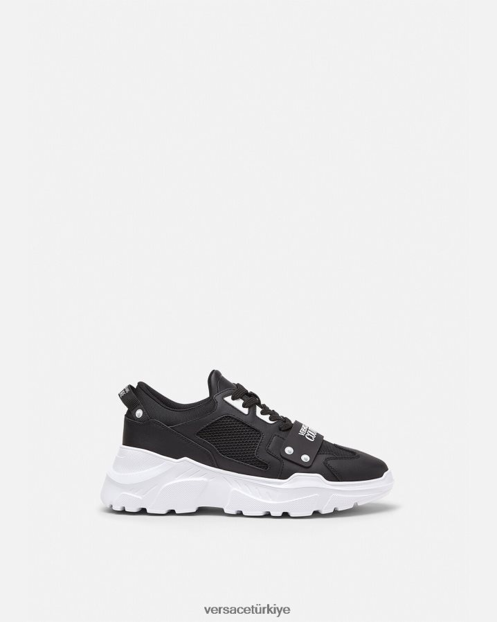 Versace speedtrack logo eğitmenleri erkekler siyah ayakkabı B0HHR82450