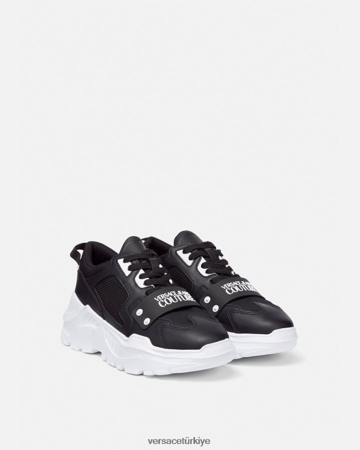 Versace speedtrack logo eğitmenleri erkekler siyah ayakkabı B0HHR82450