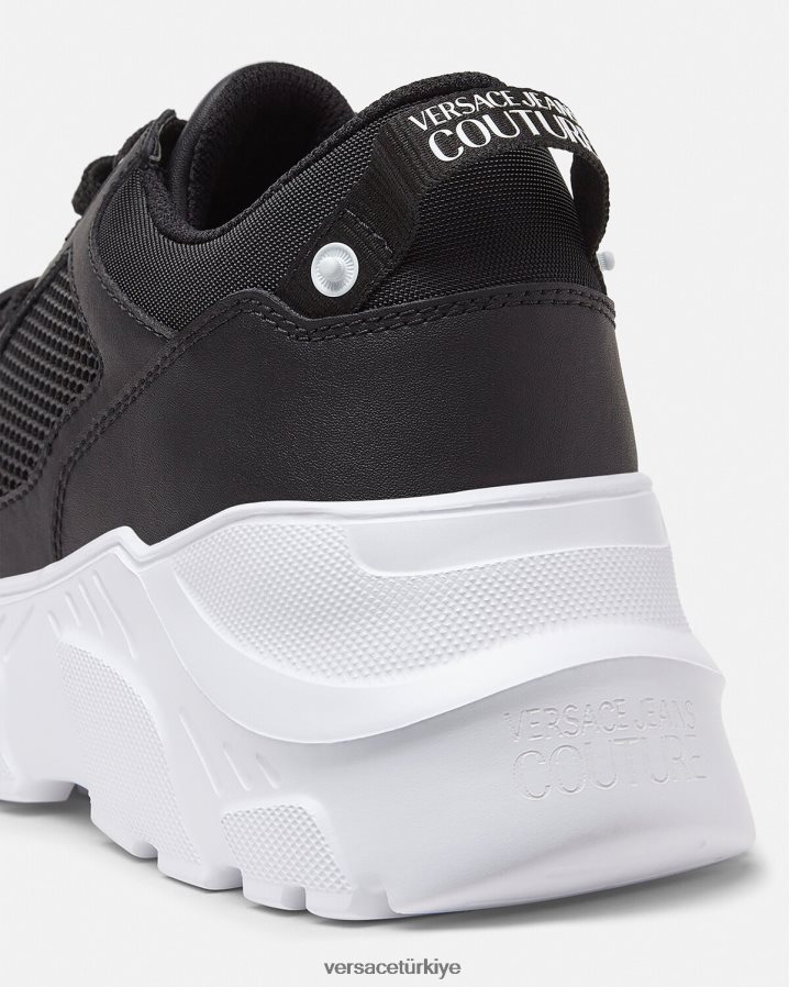 Versace speedtrack logo eğitmenleri erkekler siyah ayakkabı B0HHR82450