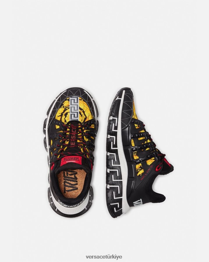 Versace trigreca spor ayakkabı erkekler Yazdır ayakkabı B0HHR81528