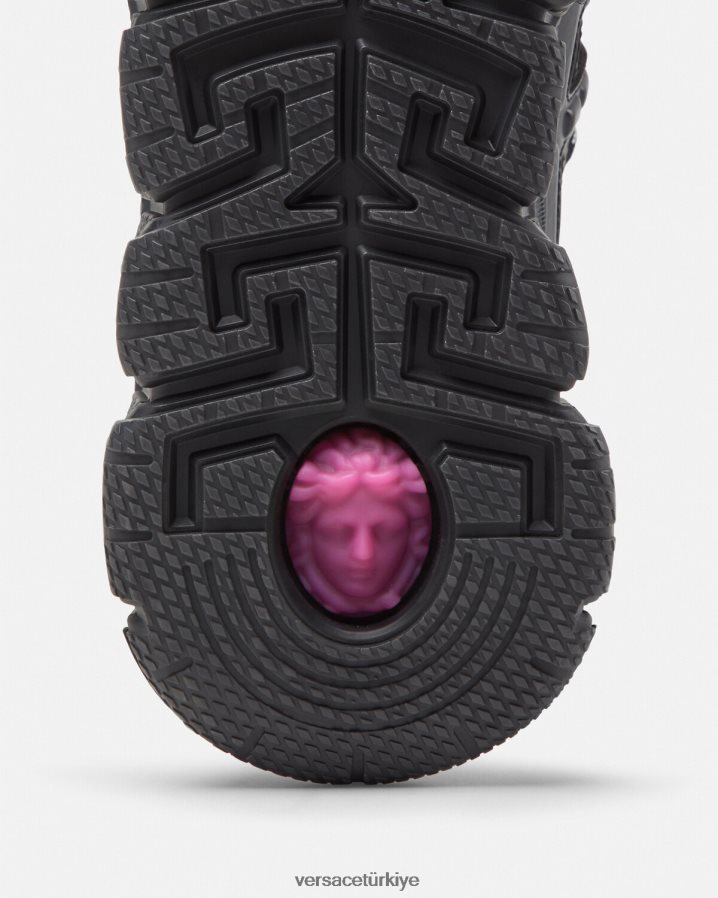 Versace trigreca spor ayakkabı erkekler siyah ayakkabı B0HHR81527