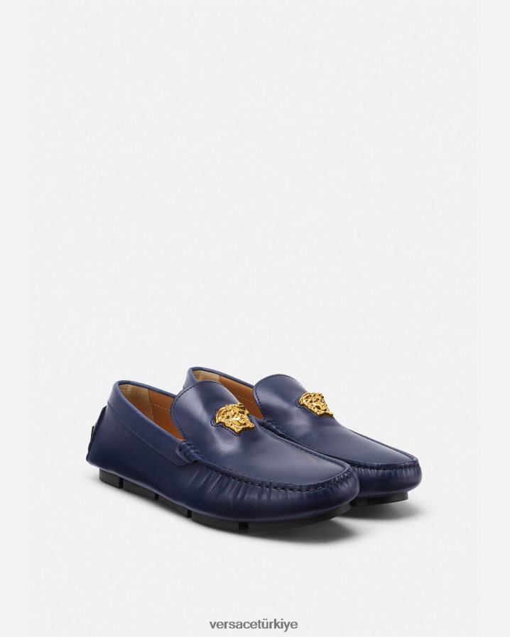 Versace la medusa sürücü ayakkabısı erkekler Donanma ayakkabı B0HHR81606