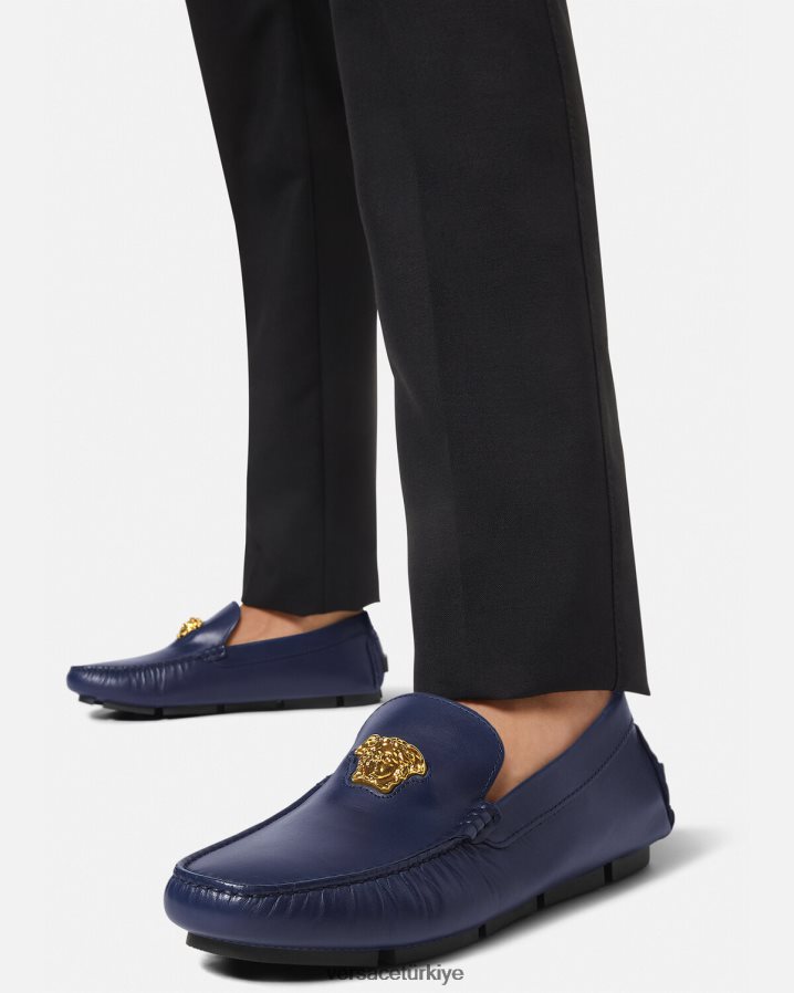Versace la medusa sürücü ayakkabısı erkekler Donanma ayakkabı B0HHR81606