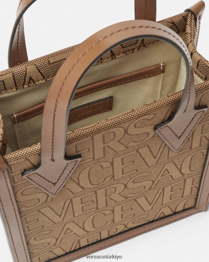 Versace allover çapraz çanta erkekler kahverengi çanta B0HHR81498