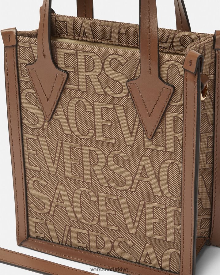 Versace allover çapraz çanta erkekler kahverengi çanta B0HHR81498