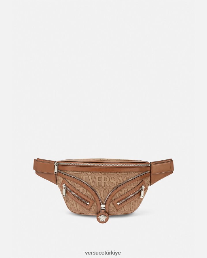 Versace her yerde tekrarlanan hobo bel çantası erkekler kahverengi çanta B0HHR81503