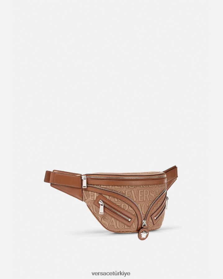 Versace her yerde tekrarlanan hobo bel çantası erkekler kahverengi çanta B0HHR81503