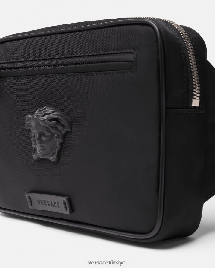 Versace la medusa bel çantası erkekler siyah çanta B0HHR81492