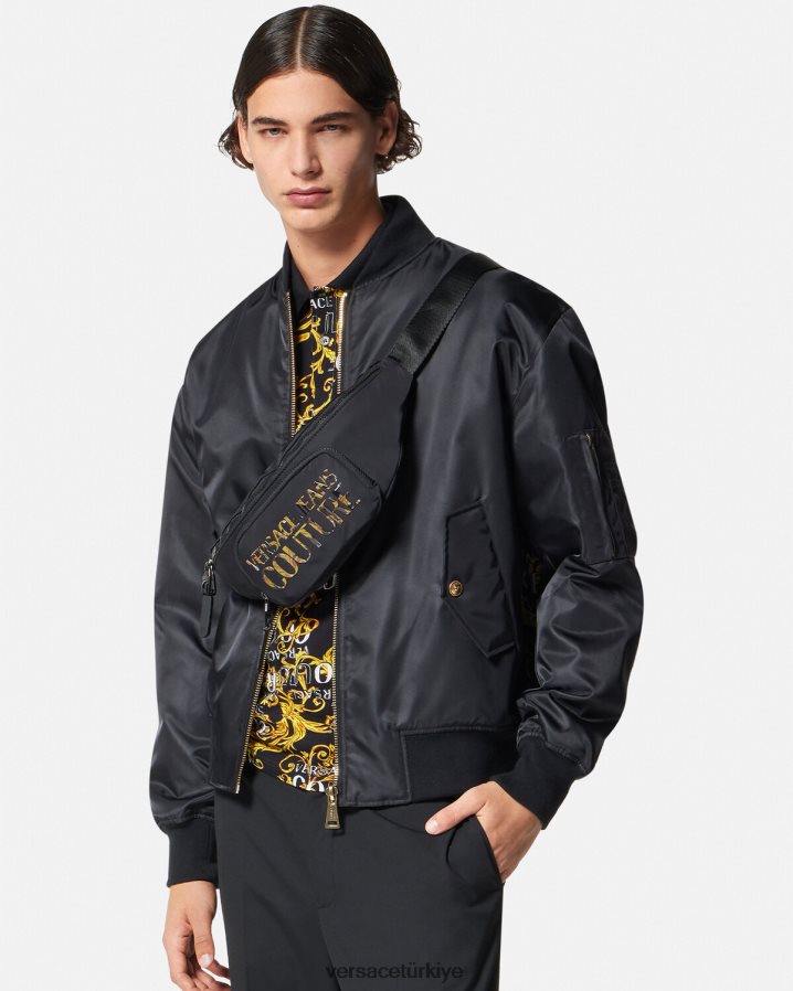 Versace logolu bel çantası erkekler çok renkli çanta B0HHR82493